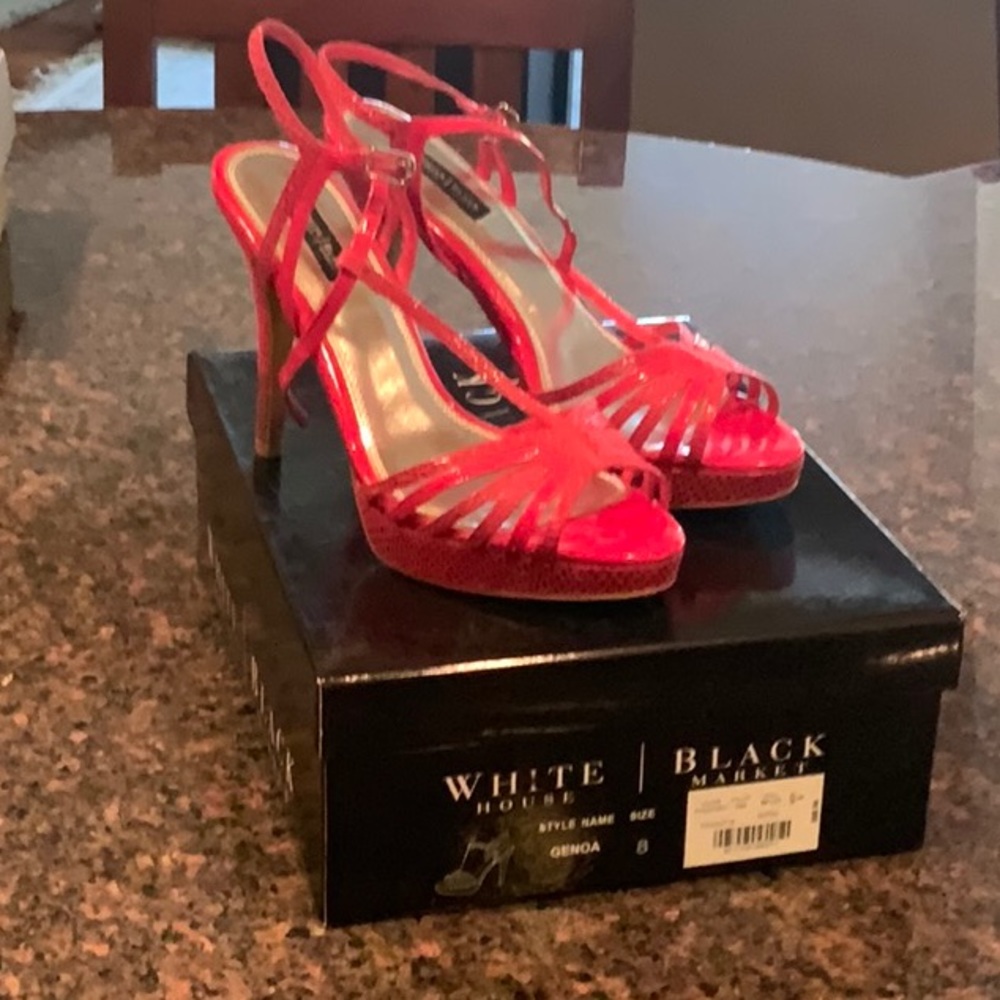 Red Snakeskin Sandal